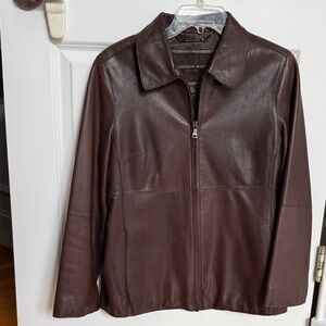 Andrew Marc Women's Dark Brown Leather Jacket